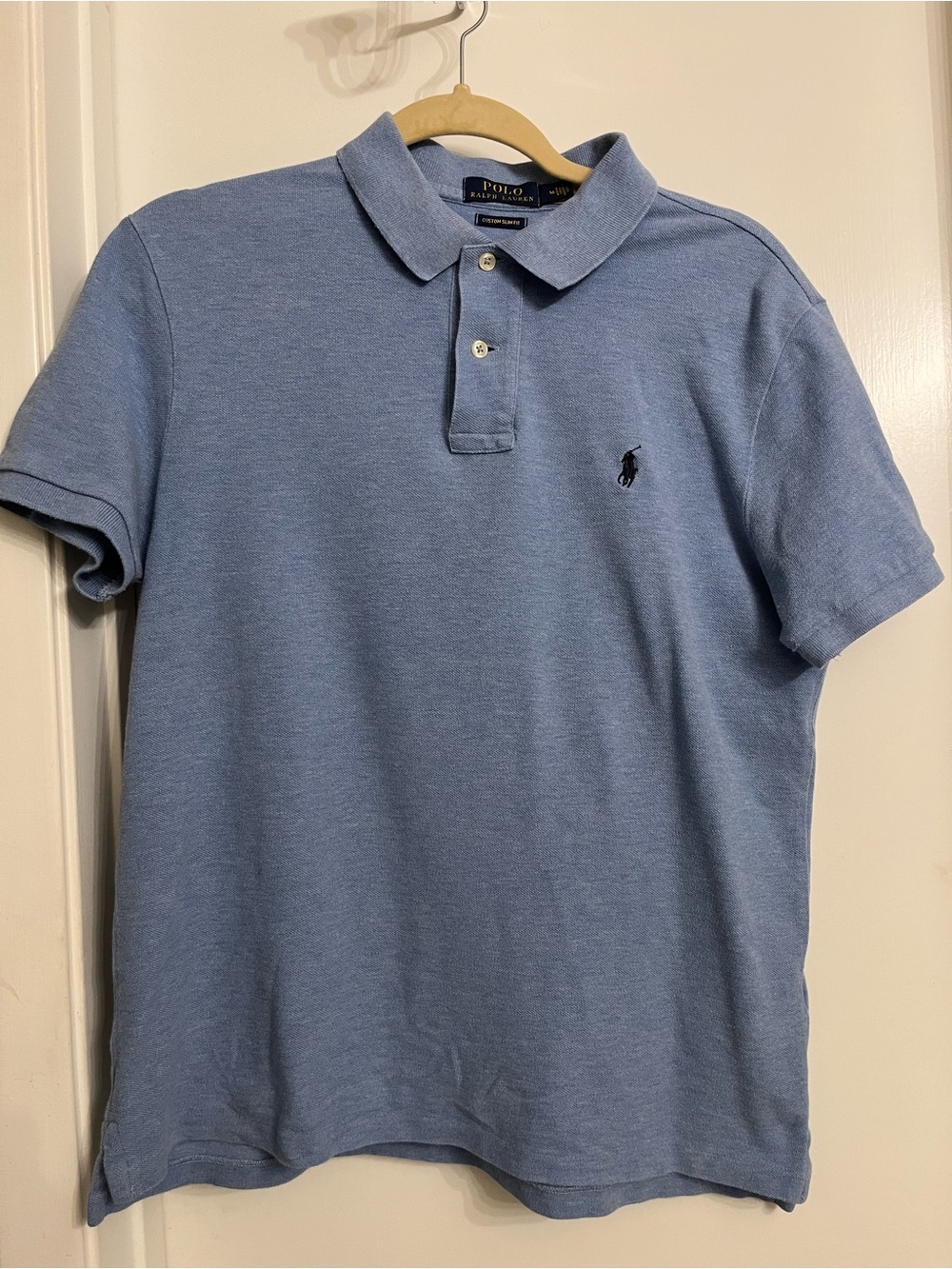 Ralph Lauren Men’s Light Blue Polo Shirt with Navy Pony
